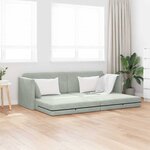 vidaXL Canapé-lit Gris clair 213 x 76 x 77 cm Velours