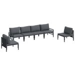 vidaXL Ensemble de canapé de jardin Anthracite Acier