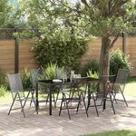 vidaXL Ensemble de salle à manger pour jardin 7 Pièces Anthracite Acier