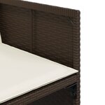 vidaXL Ensemble à manger de jardin et coussins 11 Pièces marron rotin