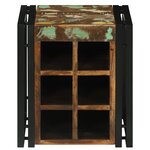 vidaXL Râtelier à vin 34 5x35x39 cm en bois massif de récup