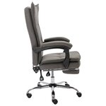 Chaise fauteuil siège de bureau informatique étude tissu gris 02_0024028