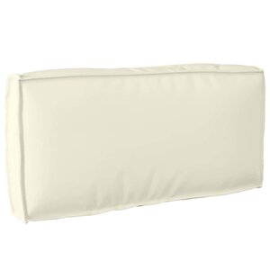 vidaXL Coussin pour dossier de palette Crème 80 x 40 x 12 cm