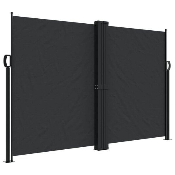 vidaXL Auvent latéral rétractable noir 160x1200 cm