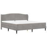 vidaXL Cadre de lit avec tête de lit Gris clair 180 x 200 cm Velours