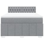 vidaXL Sommier à lattes de lit avec matelas Gris clair 140x200cm Tissu