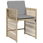 vidaXL Ensemble de salle à manger pour jardin 5 Pièces Beige polyrotin