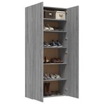 vidaXL Armoire à chaussures Sonoma gris 80x35 5x180 cm Bois ingénierie
