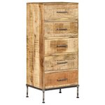 vidaXL Coffre à tiroirs 45x35x106 cm Bois de manguier massif