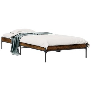 vidaXL Cadre de lit Chêne Fumé 80 x 200 cm Bois d'ingénierie