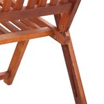 Vidaxl chaises pliables de jardin 2 pièces bois solide d'acacia marron