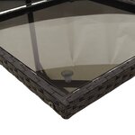 vidaXL Ensemble à manger de jardin coussins 5Pièces Noir Résine tressée