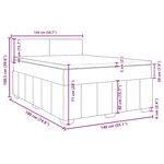 vidaXL Sommier à lattes de lit avec matelas Marron foncé 140x190 cm