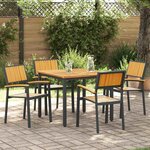 vidaXL Chaise de jardin 4 Pièces Marron 56 x 57 x 87 cm