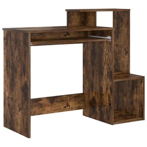 vidaXL Bureau Chêne fumé 106 x 40 x 88.5 cm Bois d'ingénierie