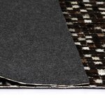 vidaXL Tapis Cuir véritable Patchwork 80 x 150 cm Carré Noir/Blanc