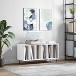 vidaXL Armoire à disques blanc 100x38x48 cm bois d'ingénierie