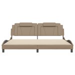 vidaXL Cadre de lit sans matelas cappuccino 200x200 cm similicuir