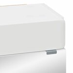 vidaXL Amoire de salle de bain avec miroir avec étagère TULUM Blanc