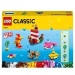 Lego 11018 classic jeux créatifs dans l'océan  boite de briques  6 modeles miniatures de bateau  sous-marin  baleine