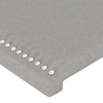 vidaXL Tête de lit avec oreilles Gris clair 103x23x78/88 cm Tissu