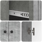 vidaXL Buffet Gris béton 66 x 34 5 x 90 cm Bois d'ingénierie