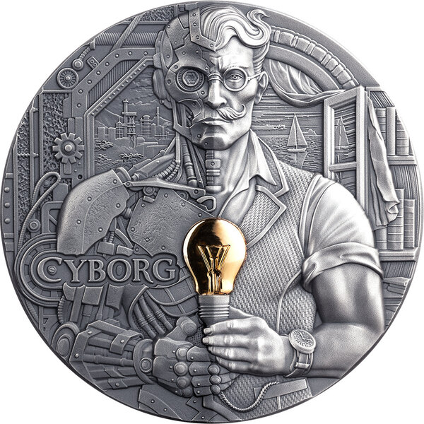 Monnaie CYBORG Dual Essence 2 Oz Argent 2000 Francs Cameroon 2026 (PRÉCOMMANDE)