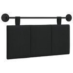 vidaXL Tête de lit suspendue Noir Tissu