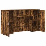 vidaXL Bureau de réception chêne fumé 180x50x103 5cm bois d'ingénierie