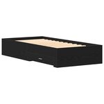 vidaXL Cadre de lit Chêne noir 100 x 200 cm Bois d'ingénierie
