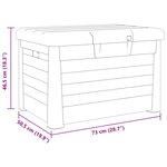 vidaXL Boîte à coussins d'extérieur gris 73x50 5x46 5 cm polypropylène