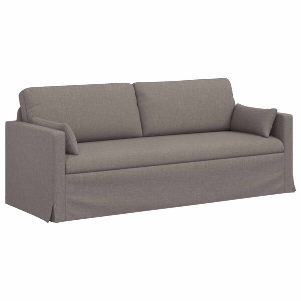 vidaXL Canapé Taupe 198 x 78 x 80 cm tissu