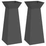 vidaXL Support de plante Noir Métal 40 x 40 x 101 cm Jardinières