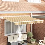 vidaXL Auvent Rétractable Jaune et Gris 250 x 200 cm tissu