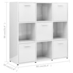 vidaXL Bibliothèque Blanc brillant 90x30x90 cm Bois d’ingénierie