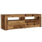 vidaXL Tables de chevet 2 Pièces avec LED vieux bois 60x35x40 cm