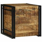 vidaXL Boîte de Rangement 50 x 50 x 50 cm bois de manguier brut