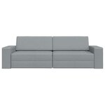vidaXL Canapé-lit Gris clair 245 x 78 x 77 cm tissu