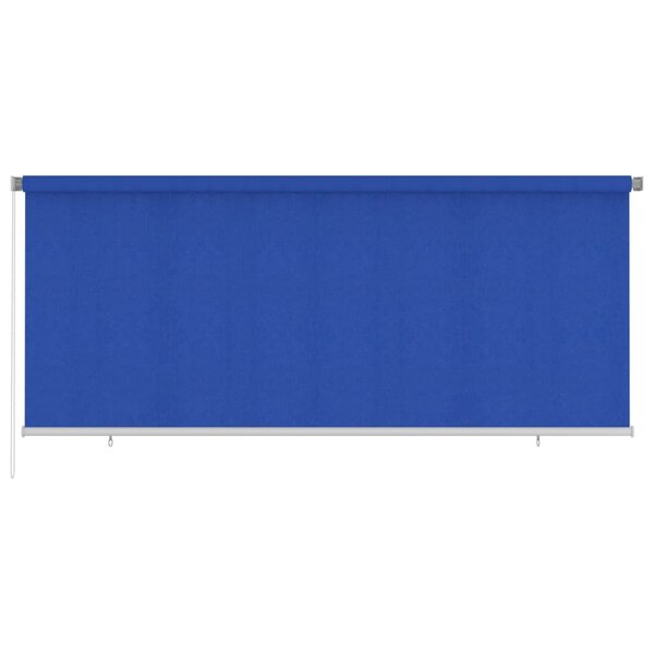 vidaXL Store roulant d'extérieur 350x140 cm Bleu PEHD