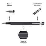 Stylo à plume 849 CLASSIC LINE Pte Moyenne Noir CARAN D'ACHE