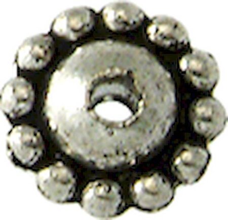 Perle métal soucoupe Ø 8 mm Argenté (lot de 10)
