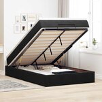 vidaXL Cadre de lit ottoman avec matelas noir 120x200 cm velours