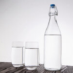 Bouteille d'eau en verre 1 l - lot de 6 - olympia -  - verre1 x320mm