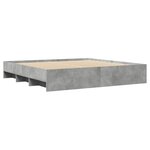 vidaXL Cadre de lit gris béton 200x200 cm bois d'ingénierie