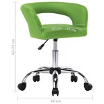 vidaXL Chaises à manger lot de 2 vert similicuir