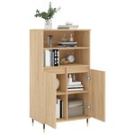 vidaXL Buffet haut Chêne sonoma 60x36x110 cm Bois d'ingénierie
