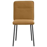 vidaXL Chaises à manger lot de 2 Marron Velours
