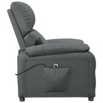 vidaXL Fauteuil inclinable électrique Gris foncé Tissu