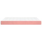 vidaXL Matelas de lit à ressorts ensachés rose 140x220x20 cm velours