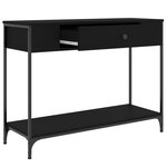 vidaXL Table console noir 100x34 5x75 cm bois d'ingénierie